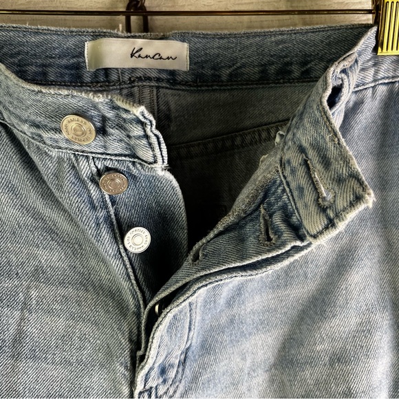 KanCan Kan Can Estilo Womens 9 28 Distressed Destroyed Wide Leg Denim Blue Jeans - Picture 8 of 16